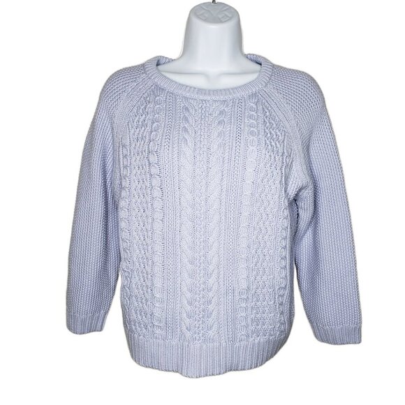 NWT J Crew Sz XXS Chunky Cable Knit Sweater, Lilac (1295 - Picture 1 of 7